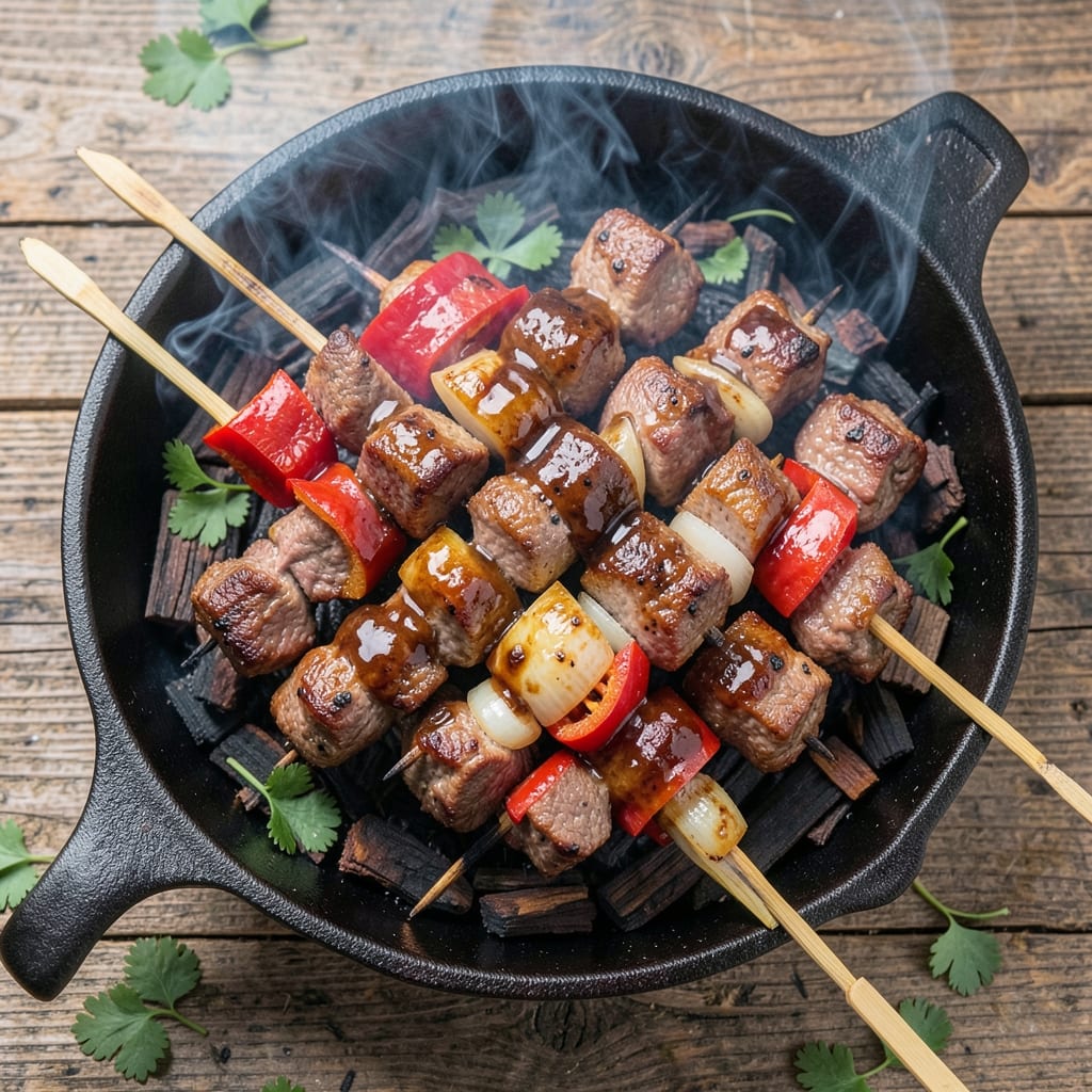 BBQ Beef Kabobs Recipe: Charred, Juicy Bites with Smoky Sweetness
