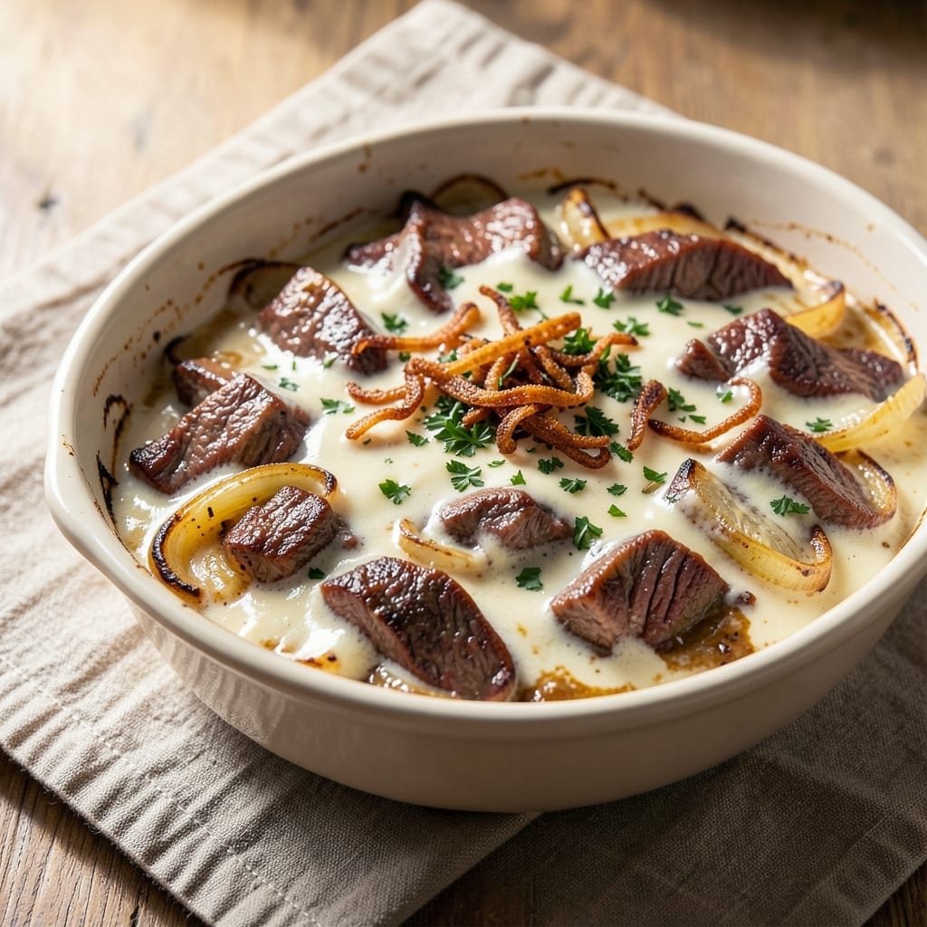 Armour Creamed Chipped Beef Recipe: Velvety Midwestern Classic With Caramelized Onions