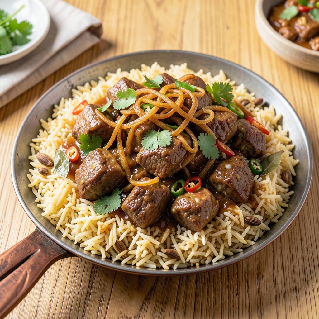 Bangladeshi Beef Biryani Recipe: Fragrant Saffron Rice with Spiced Meat Layers