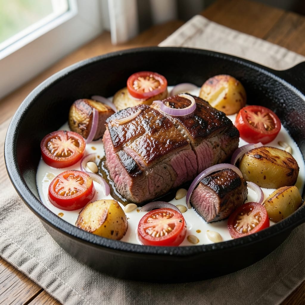 Beef Akni Recipe: Smoky Spiced Yogurt Braise with Crispy Potato Topping