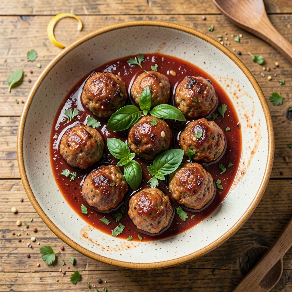 Turkey and Beef Meatballs Recipe: Savory Italian Panini with Herbed Crust