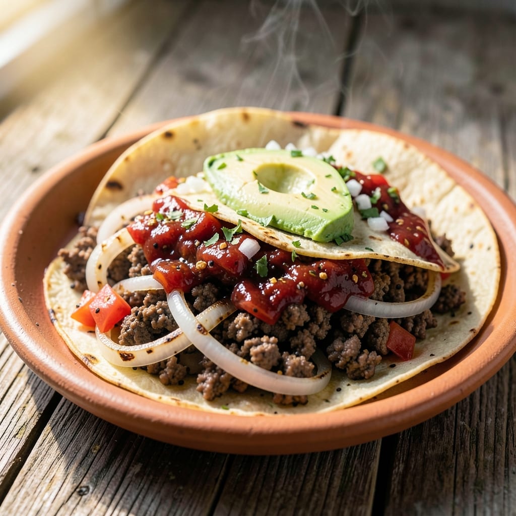 Authentic Mexican Ground Beef Taco Recipe from Scratch: Smoky Cumin and Charred Corn Flavor