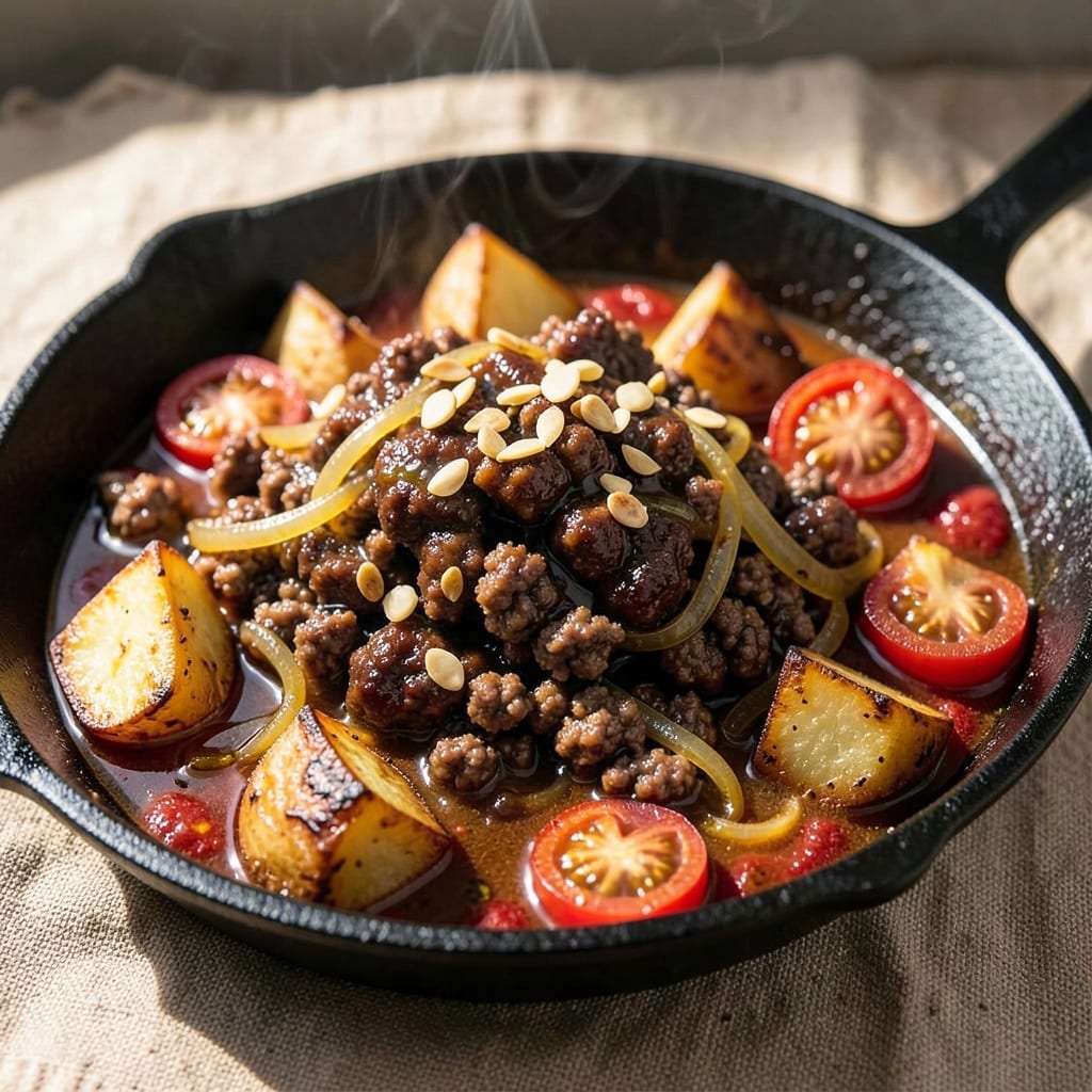 5 Lb Ground Beef Recipe: Slow-Braised Spice Bomb with Crispy Potato Crown