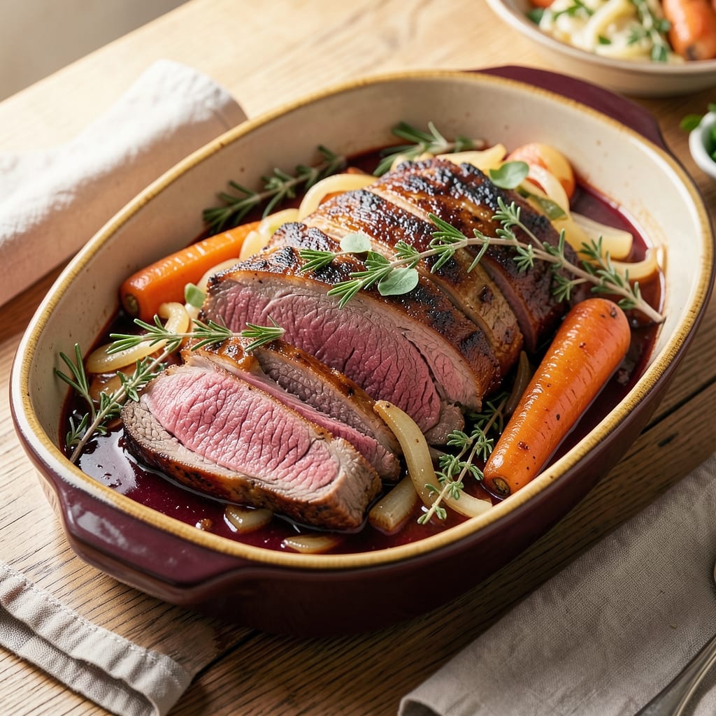 Angus Beef Pot Roast Recipe: Deep Red Wine and Herb Infusion
