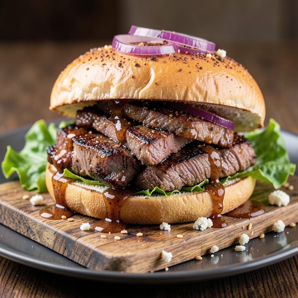 BBQ Beef on a Bun Recipe: Charred, Smoky-Sweet Bites with Crispy Buns