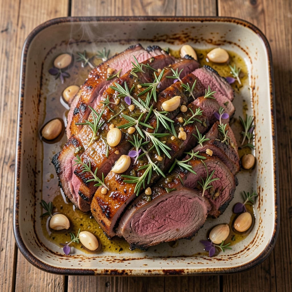 Baked Beef Oven Recipe: Juicy Pink Centers With Crispy Herb Crust