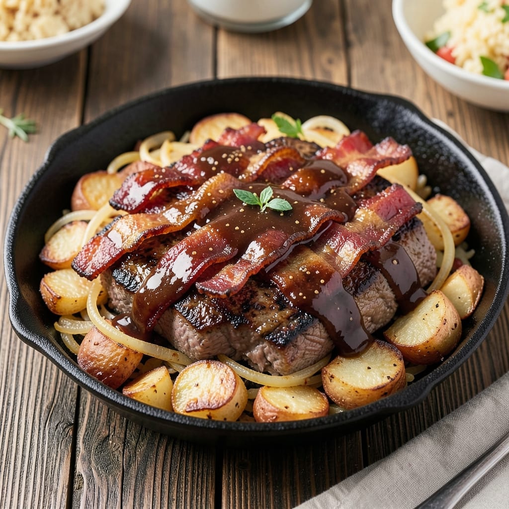 BBQ Beef Hash Recipe: Smoky Crispy Potato-Bacon Bites in One Pan