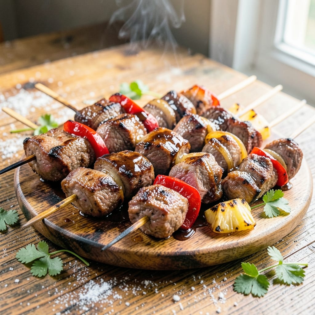Barbecue Beef Kebabs Recipe: Charred, Smoky Skewers With Caramelized Edges