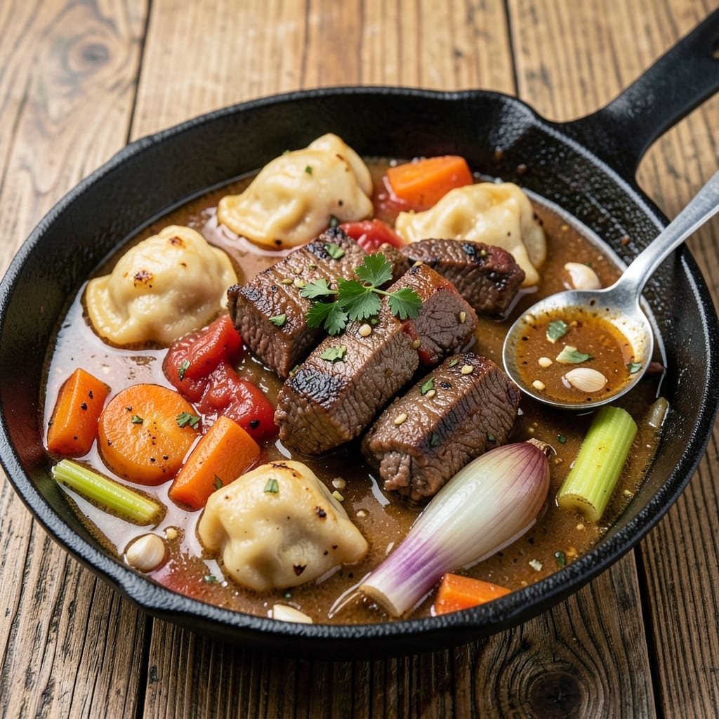 Baltimore Sour Beef and Dumplings Recipe: Slow-Simmered Savory Dumplings in Rich Tomato Gravy