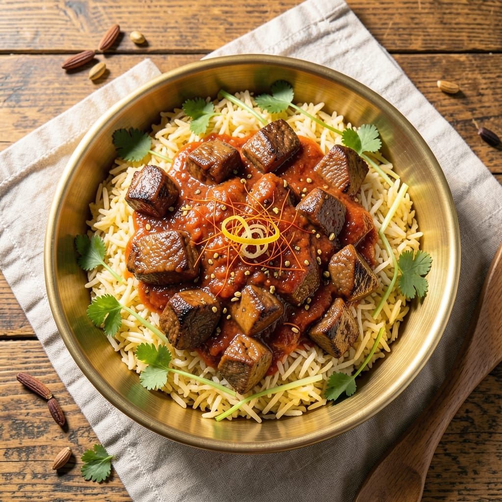 Afghani Beef Pulao Recipe: Fragrant Saffron Rice with Tender Spiced Meat
