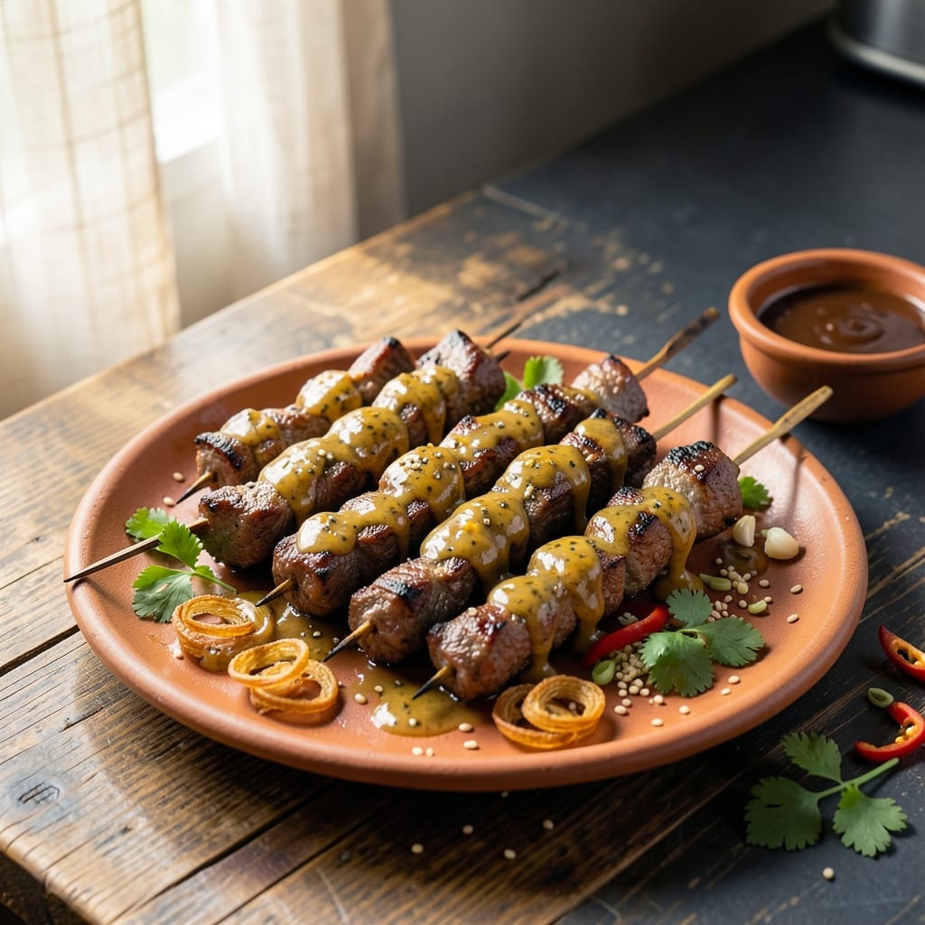 Banyan Beef Skewers Recipe: Charred Coconut-Tamarind Glaze Magic