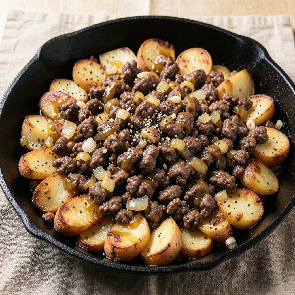 Ground Beef Potato Hash Recipe: Crispy Potatoes and Savory Beef in One Pan