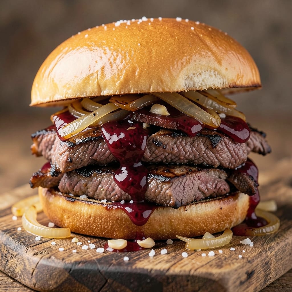 Au Jus Beef Sandwich Recipe: Crispy-Crusted Steak with Rich Gravy Drizzle