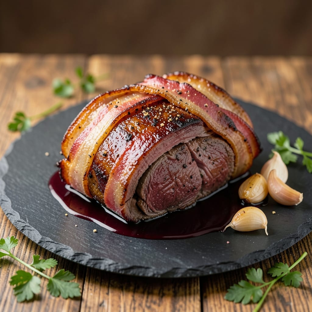 Bacon-Wrapped Beef Tenderloin Recipe: Oven-Golden Crust Meets Juicy Core