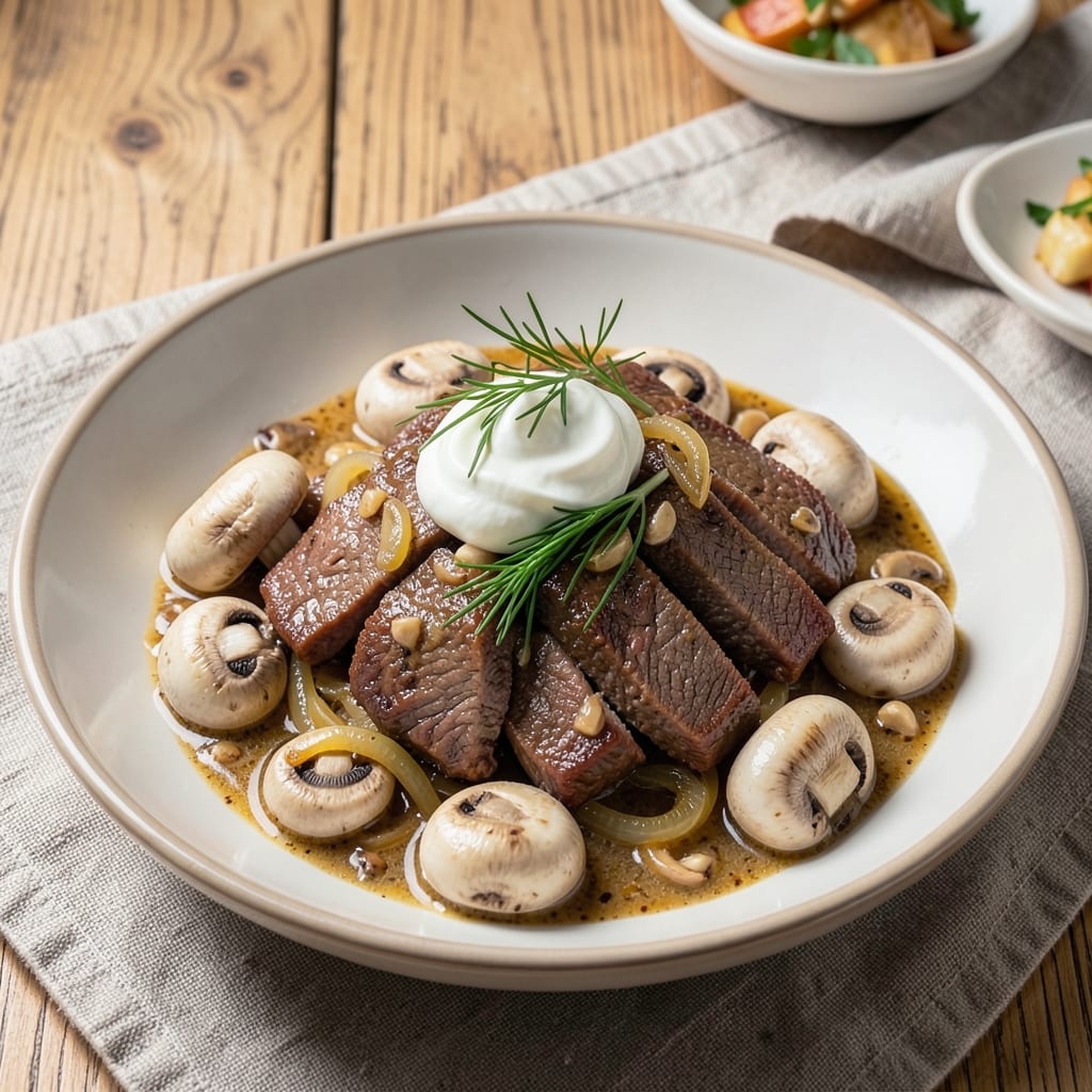 Canned Beef Stroganoff Recipe: Mushroom-Enhanced Creamy Richness in One Pan