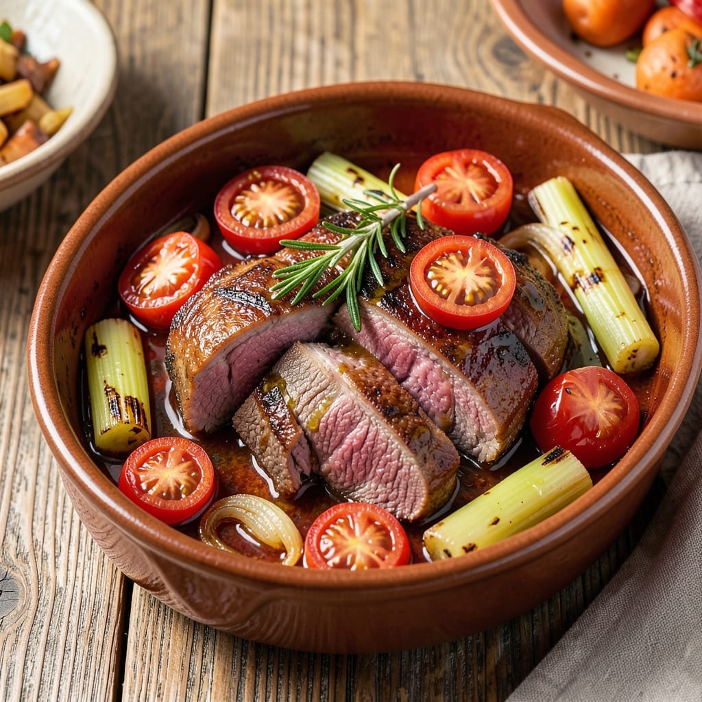 Beef and Tomatoes Recipe: San Marzano Sunrise Simmer