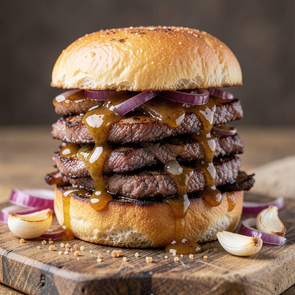 Beef Aju Sandwich Recipe: Fermented Soy Sauce Crunch Between Toasted Bread