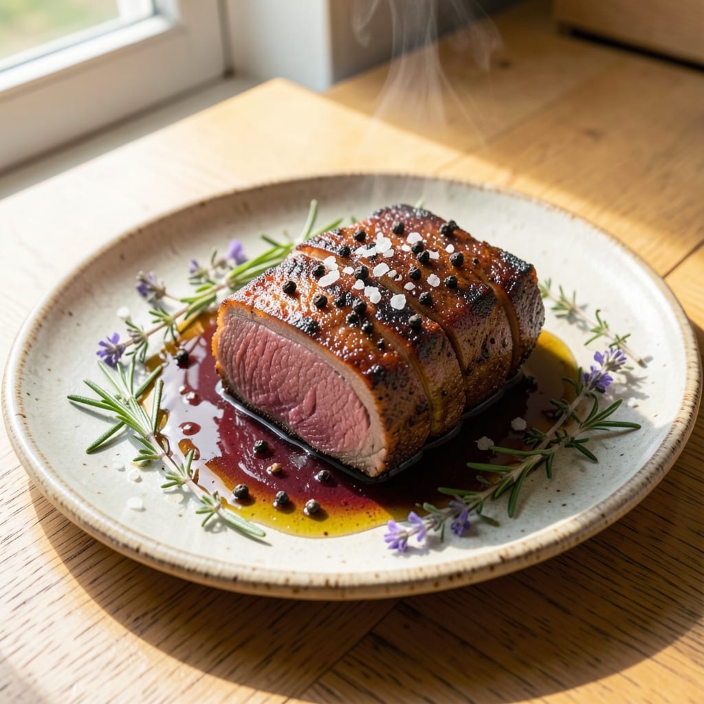 Oven Roasted Beef Tenderloin Recipe: Herb-Crusted, Rose-Gold Perfection