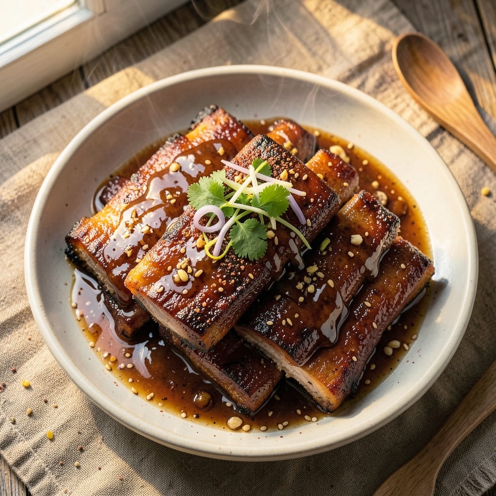 Asian Style Beef Ribs Recipe: Five-Spice Glazed with Crispy Bark