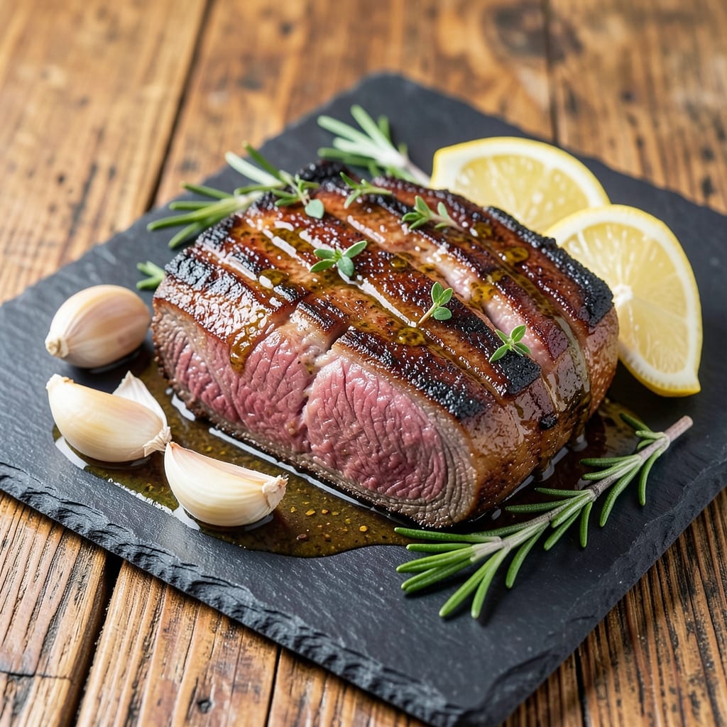 Angus Beef London Broil Recipe: Malbec-Braised Caramelized Crust