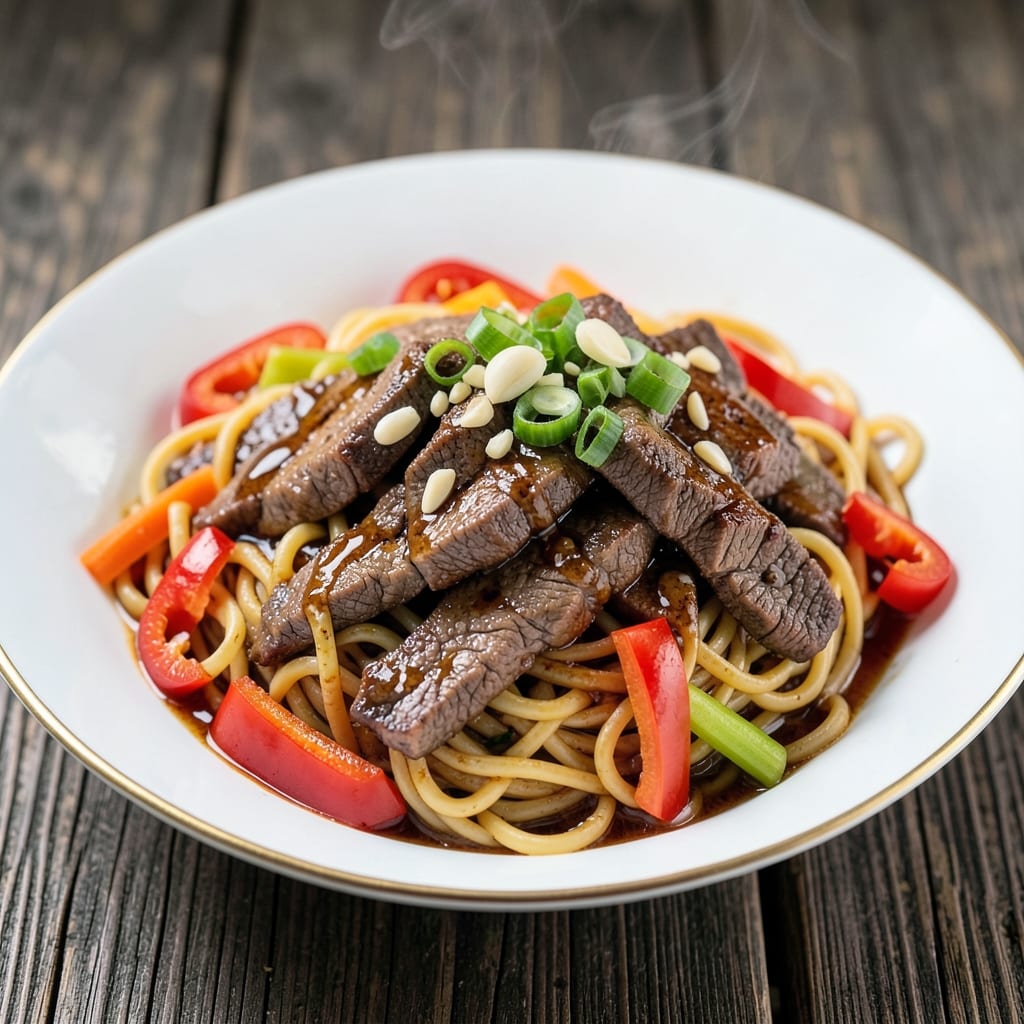 Beef Pancit Recipe: Wok-Tossed Noodles with Crispy Pork and Veggies