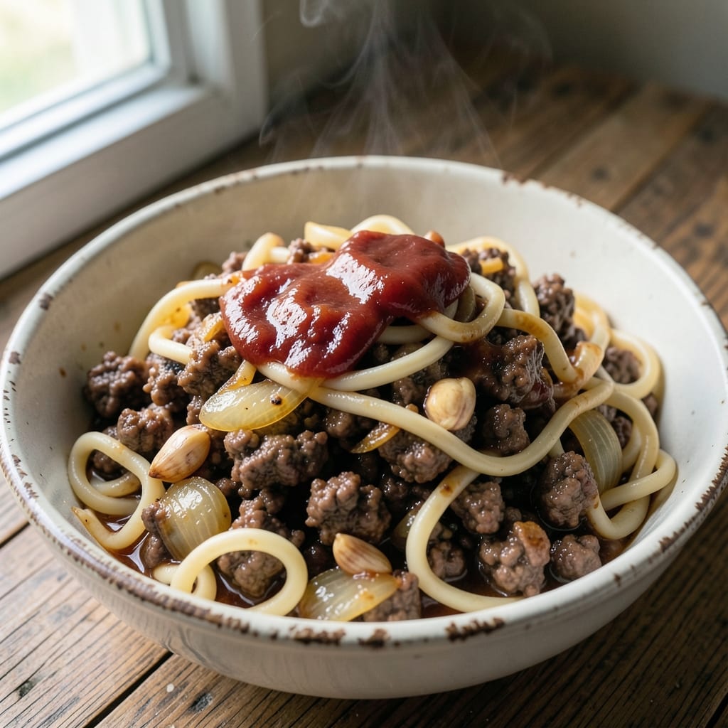 Amish Ground Beef and Noodles Recipe: Hearty Homestyle One-Pot Dinner